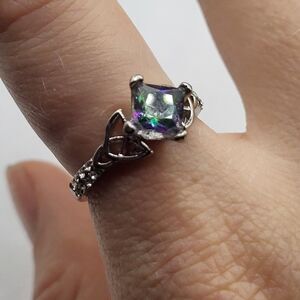 Celtic Square Solitaire Ring